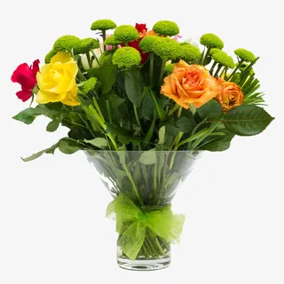 月季混搭桌花图片素材免抠