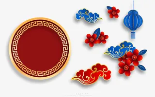 国潮中国风元素免抠
