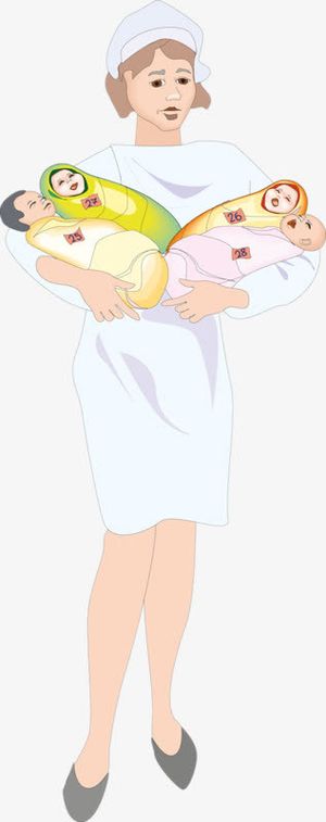 抱孩子的护士免抠