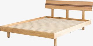 北欧实木床免抠