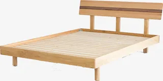 北欧实木床免抠