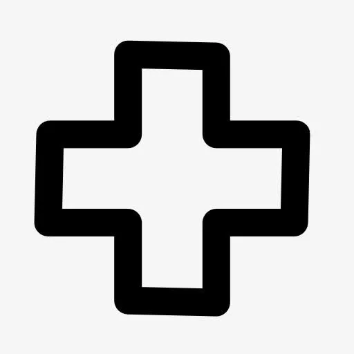 空心十字加号图标免抠
