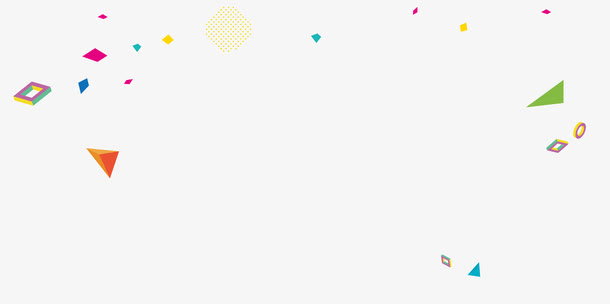 彩色图形碎纸漂浮素材免抠