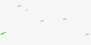 绿色漂浮动感落叶免抠