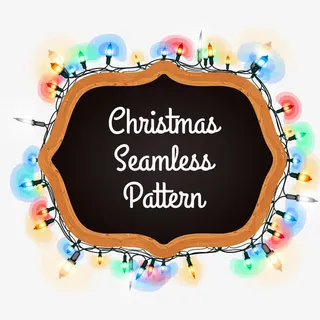 彩灯装饰黑板矢量素材免抠