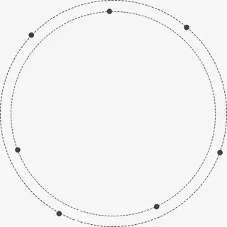 圆形简洁线条边框免抠