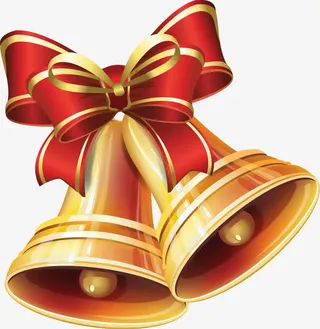 金色闪耀铃铛免抠