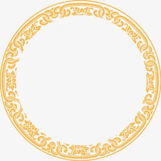 中秋节黄色线条花纹免抠