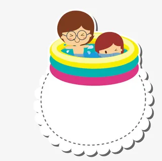 游泳池边框免抠