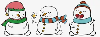 圣诞节雪人免抠