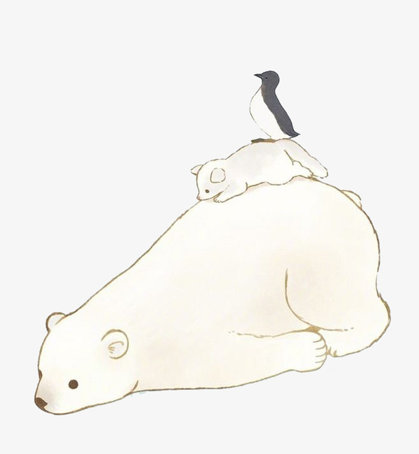 卡通北极熊免抠