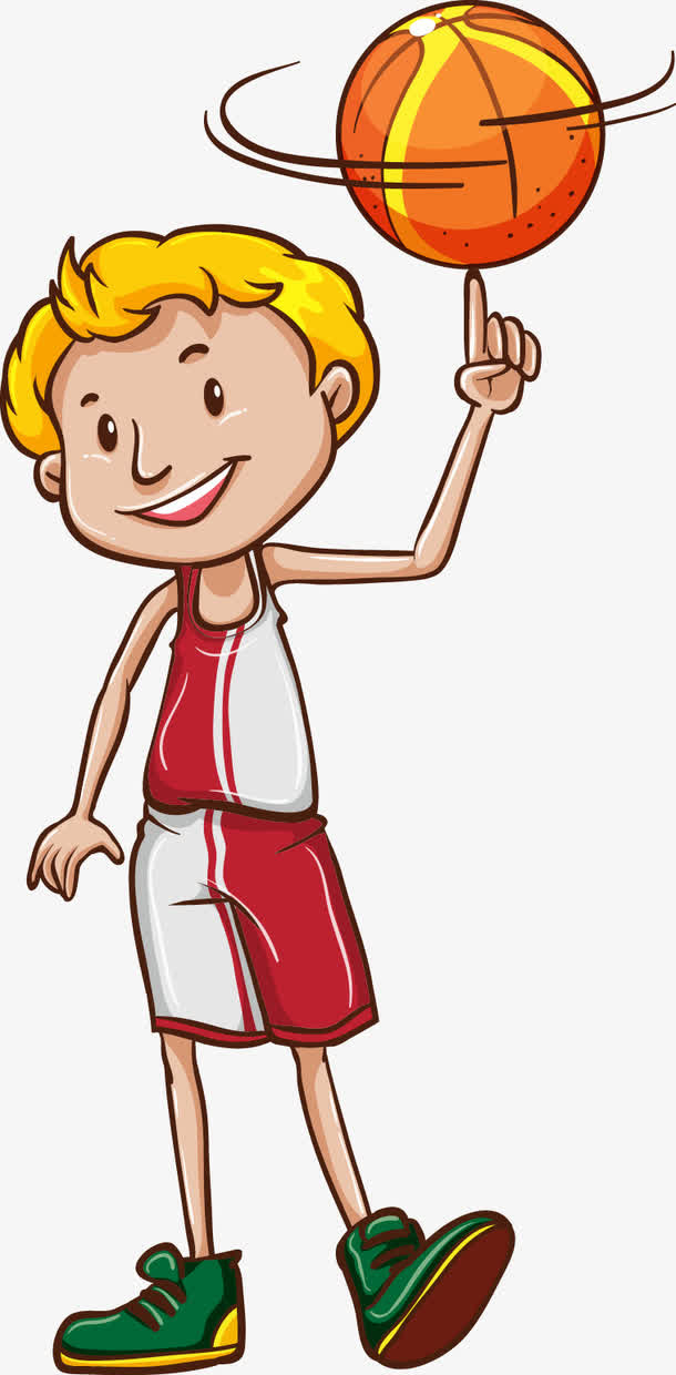 外国学生运动形象矢量免抠