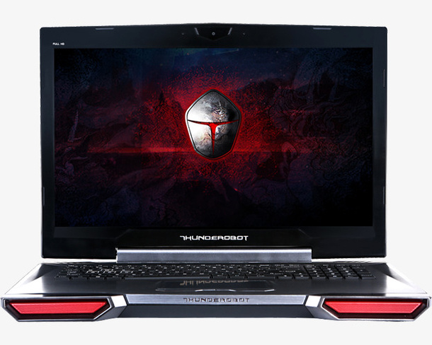 实物厚实的雷神游戏笔记本免抠免抠