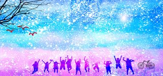 冬雪狂欢海报背景高清