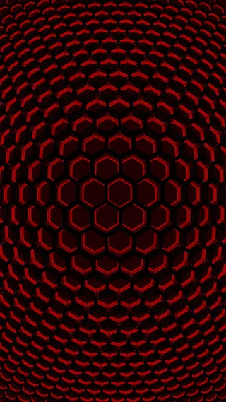 六边形红色几何H5背景高清