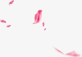 唯美粉色花瓣免抠