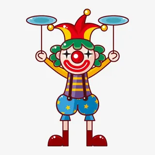 小丑转盘子免抠