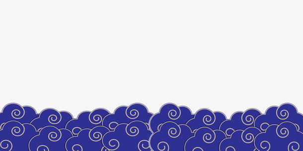 祥云底栏花边设计纹理免抠