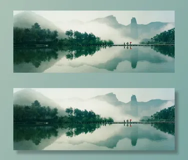 山水中国风背景免抠