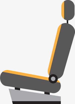 真皮座椅矢量卡通配件免抠