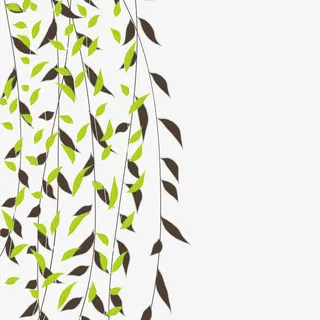 免抠绿色柳树枝叶下载免抠