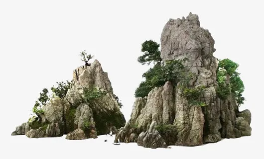 假山实景元素免抠