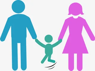 幸福的一家三口素材图免抠