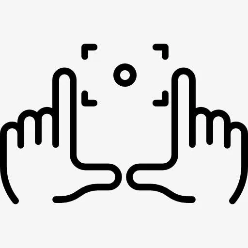 手和范围图标免抠