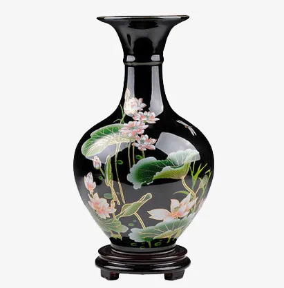 花瓶荷花荷叶免抠