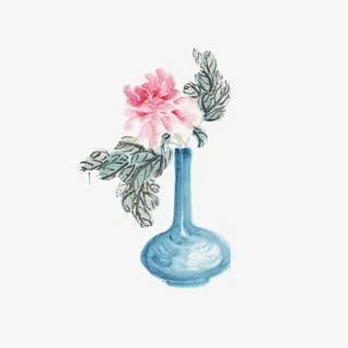 工笔画 花瓶 配饰 素材免抠