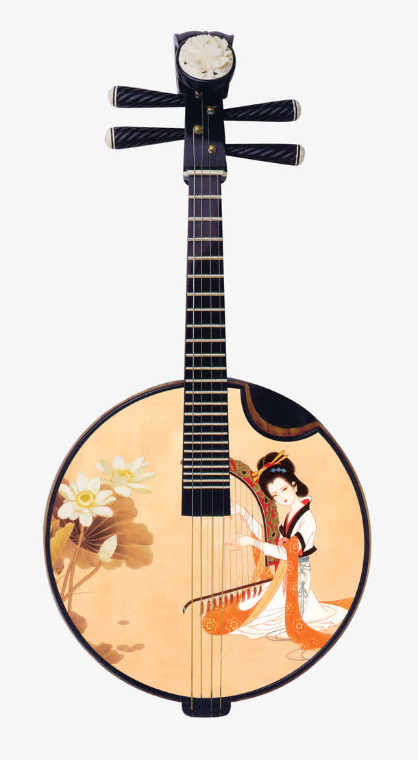 琵琶免抠手绘/卡通卡通元素