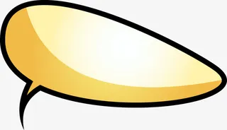 黄色不规则矢量泡泡图免抠