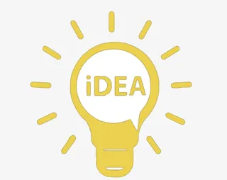 矢量黄色灯泡免抠