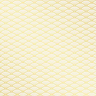 黄色中国风云彩花纹免抠