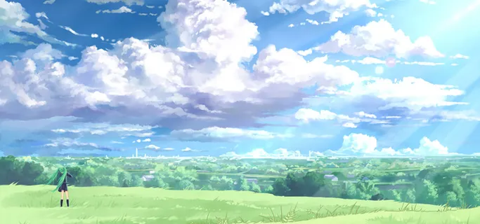 卡通人物风景背景高清