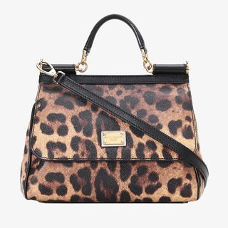 杜嘉班纳女士豹纹手提包免抠