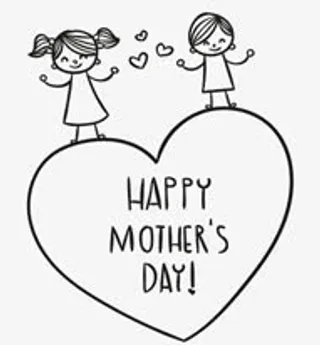 手绘插画创意母亲节字体人物免抠