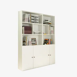 简约现代书架简易书橱免抠