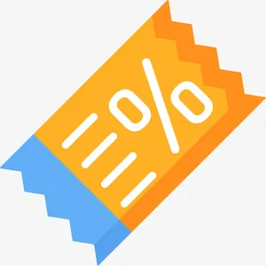 矢量电商促销折扣优惠券免抠