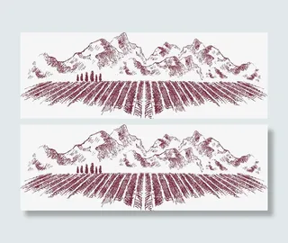 大山与田地免抠