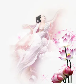 中秋嫦娥奔月装饰图案免抠