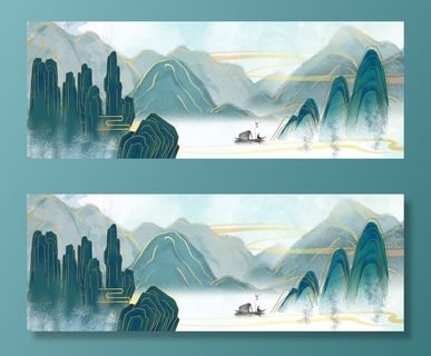 国潮背景素材高清复古中国风背景