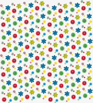 卡通手绘矢量小花素材底纹素材免抠