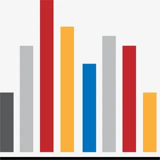 彩色ppt柱状图免抠