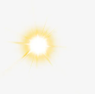 金色亮光创意星光放射免抠