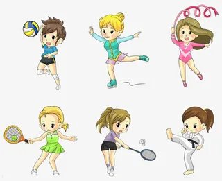 打羽毛球的女生免抠