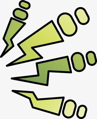 绿色惊叫符号免抠