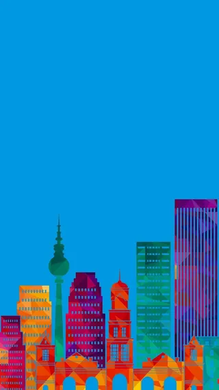 扁平卡通H5背景高清