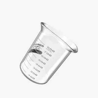 量筒化学透明器材实验杯免抠