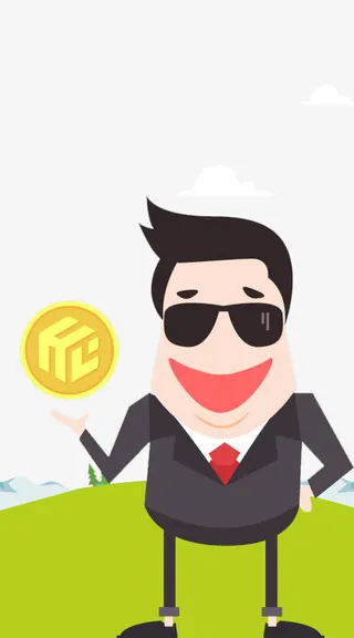 手拿金币的人免抠